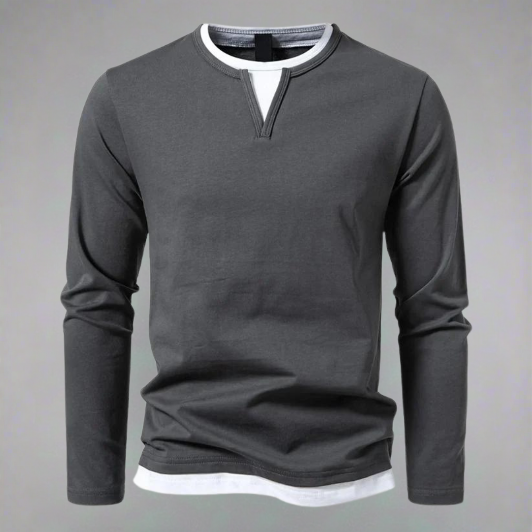 Sergio™ – Maglione a maniche lunghe con scollo a V