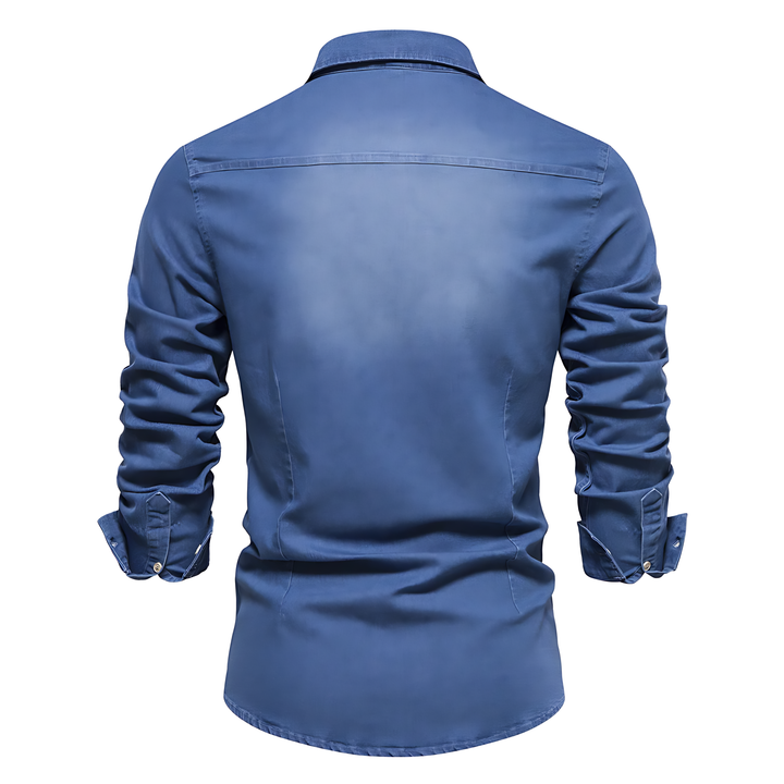 Ruggiero™ - Camicia in Denim di Cotone per Uomo